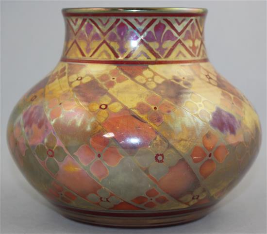 William Mycock for Pilkington. A Royal Lancastrian lustreware vase, c.1925, 15cm